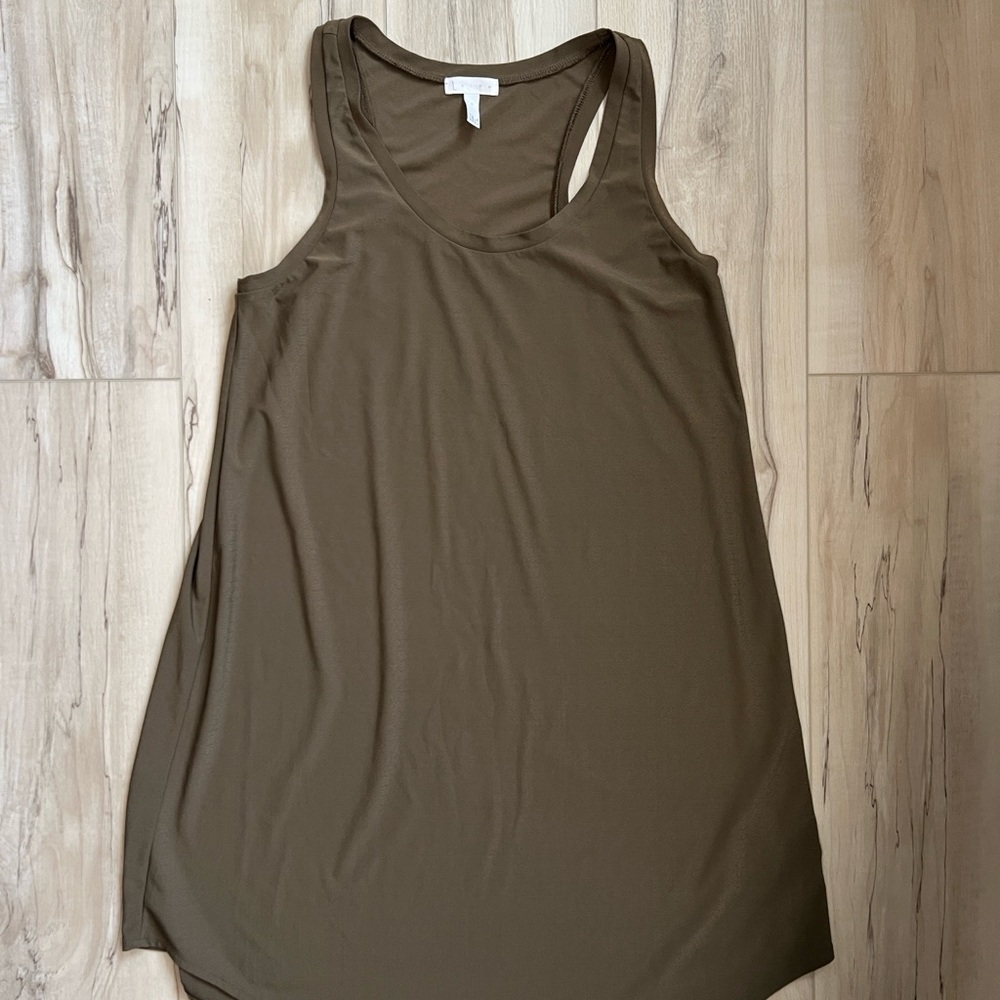 Leith Olive tank top Mini Dress